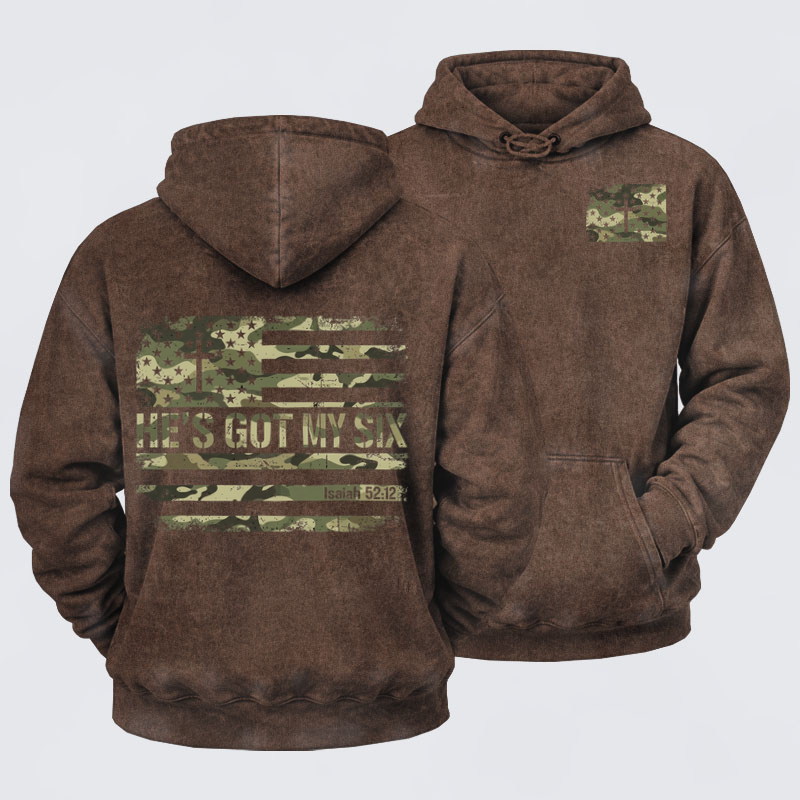 Deus VultWashed Hoodie- He's Got My Six   