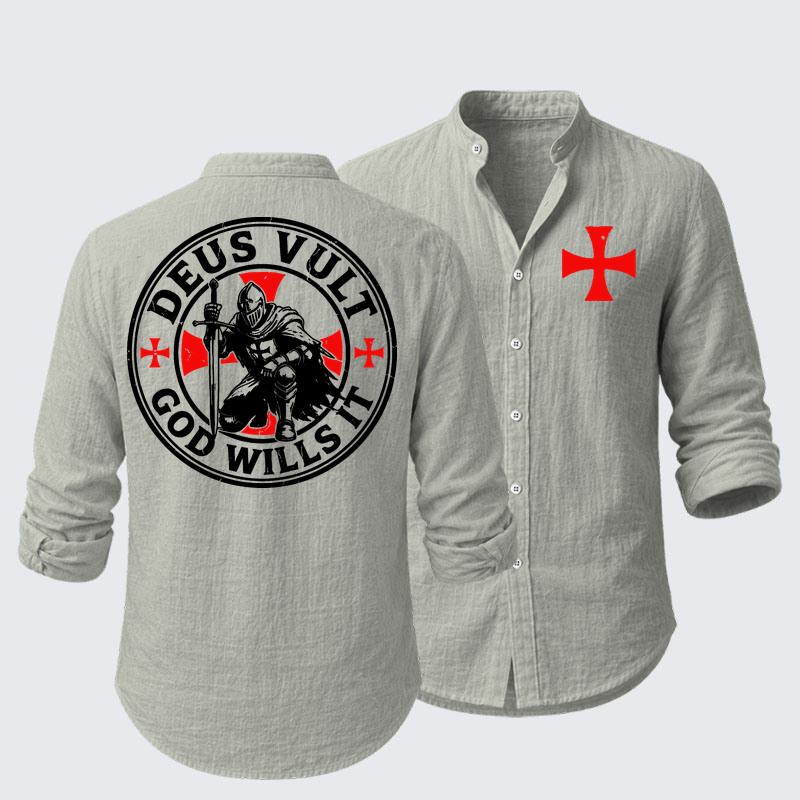 Knights Templar Deus Vult Resort Casual Shirt