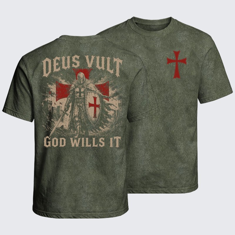 Washed T-Shirt - Deus Vult