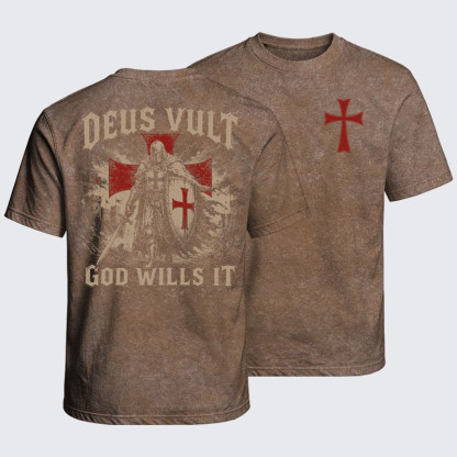 Washed T-Shirt - Deus Vult
