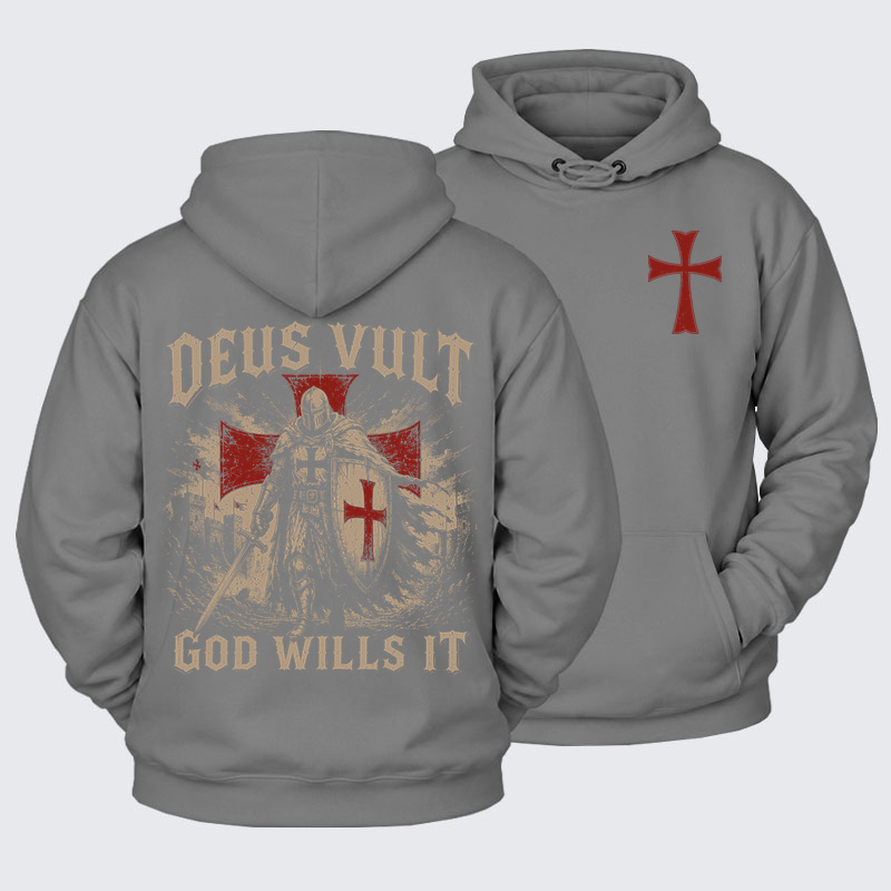 Plush Fleece-Lined Hoodie -  Deus Vult