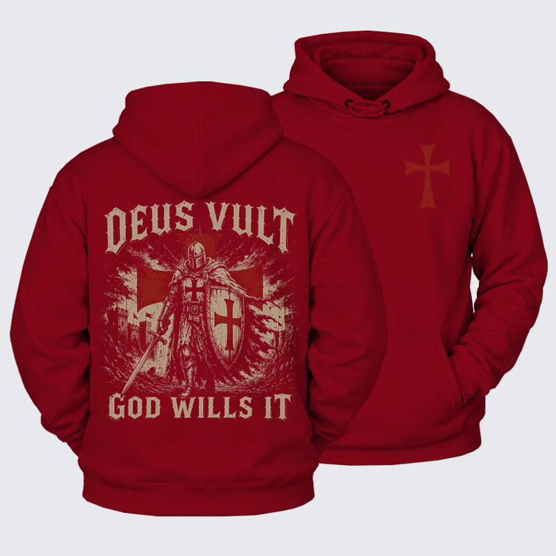 Plush Fleece-Lined Hoodie -  Deus Vult
