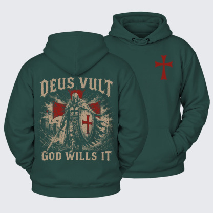Plush Fleece-Lined Hoodie -  Deus Vult
