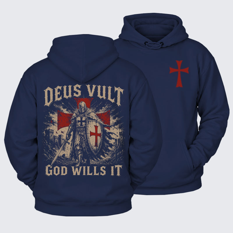 Plush Fleece-Lined Hoodie -  Deus Vult
