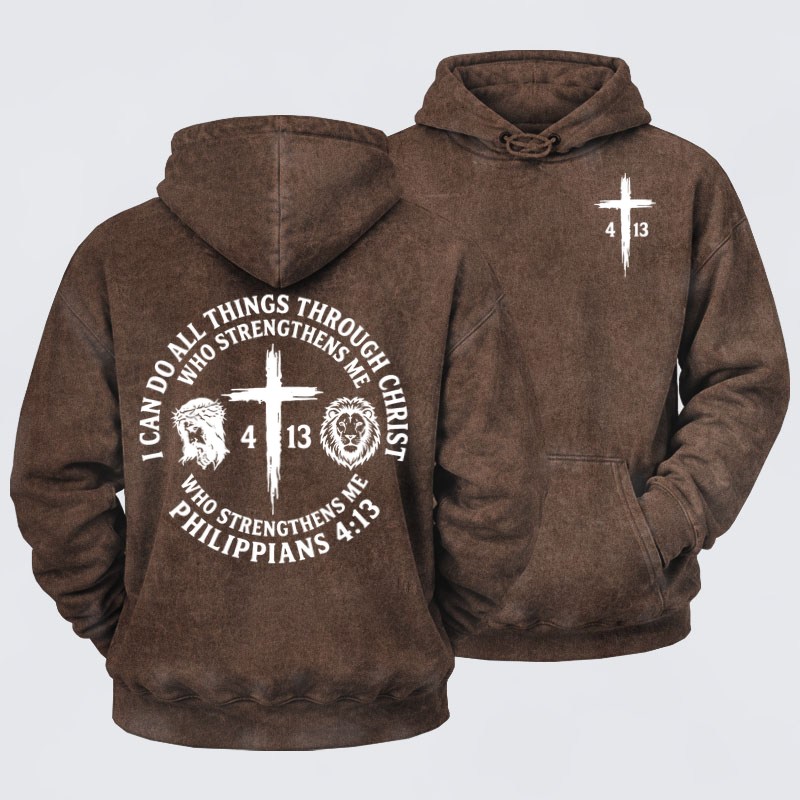 Washed Hoodie- All Things Through Christ