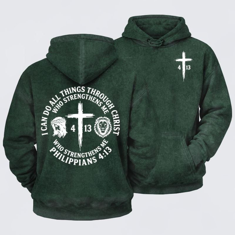 Washed Hoodie- All Things Through Christ
