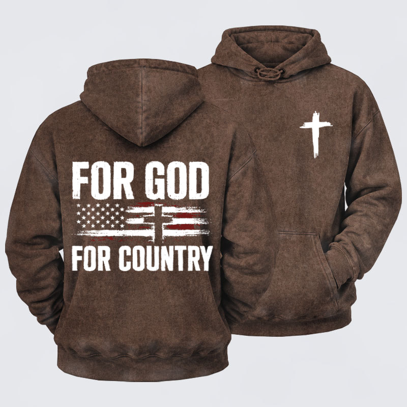 Deus VultWashed Hoodie-For God For Country