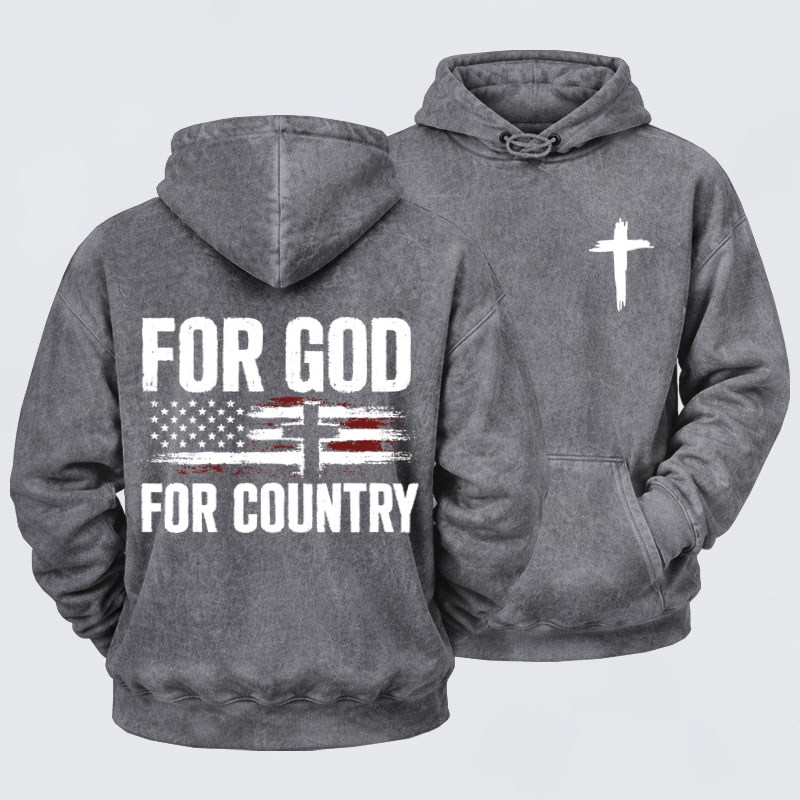 Deus VultWashed Hoodie-For God For Country