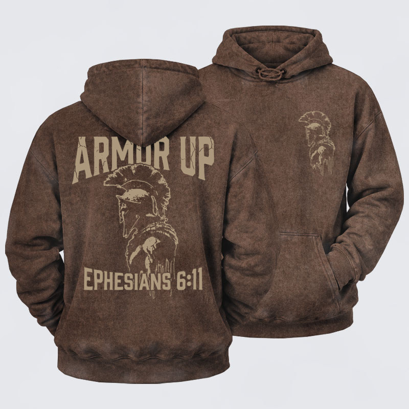 Deus VultWashed Hoodie- Armor Up