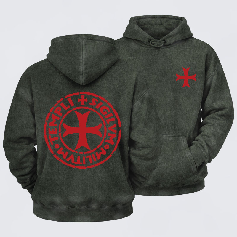 Washed Hoodies-Knights Templar