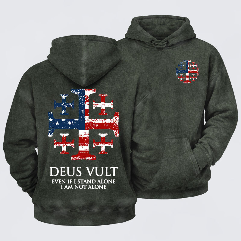 [Copy]Washed Hoodie - Non Nobis Domine, Non Nobis, Sed Nomini Tuo Da Gloriam