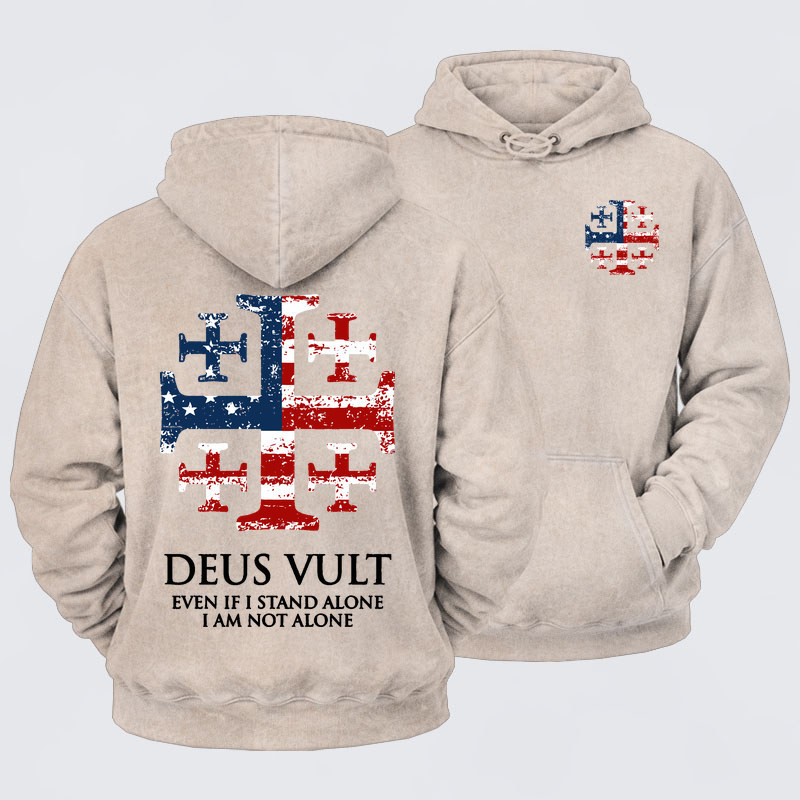 [Copy]Washed Hoodie - Non Nobis Domine, Non Nobis, Sed Nomini Tuo Da Gloriam