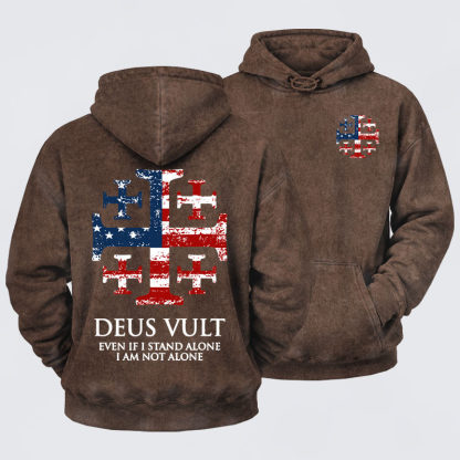 [Copy]Washed Hoodie - Non Nobis Domine, Non Nobis, Sed Nomini Tuo Da Gloriam