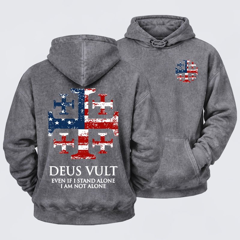 [Copy]Washed Hoodie - Non Nobis Domine, Non Nobis, Sed Nomini Tuo Da Gloriam