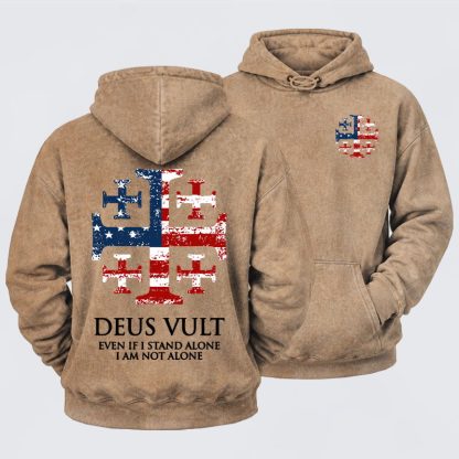 [Copy]Washed Hoodie - Non Nobis Domine, Non Nobis, Sed Nomini Tuo Da Gloriam