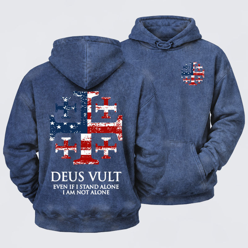 [Copy]Washed Hoodie - Non Nobis Domine, Non Nobis, Sed Nomini Tuo Da Gloriam
