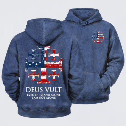 [Copy]Washed Hoodie - Non Nobis Domine, Non Nobis, Sed Nomini Tuo Da Gloriam
