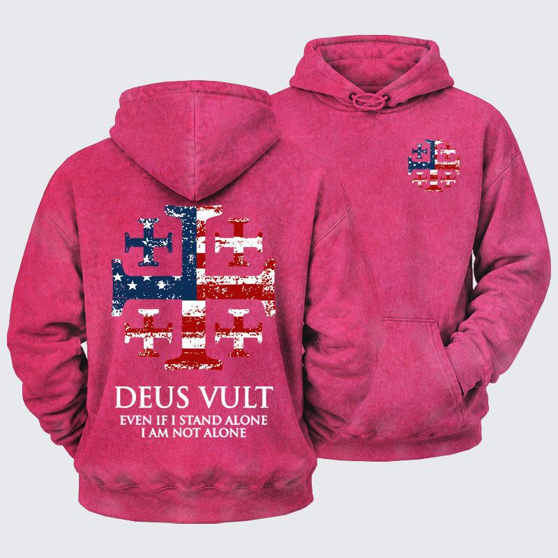 [Copy]Washed Hoodie - Non Nobis Domine, Non Nobis, Sed Nomini Tuo Da Gloriam