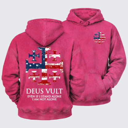 [Copy]Washed Hoodie - Non Nobis Domine, Non Nobis, Sed Nomini Tuo Da Gloriam