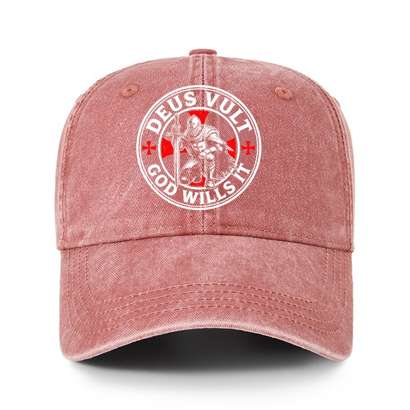Heritage Washed Cap - Knights Templar Deus Vult