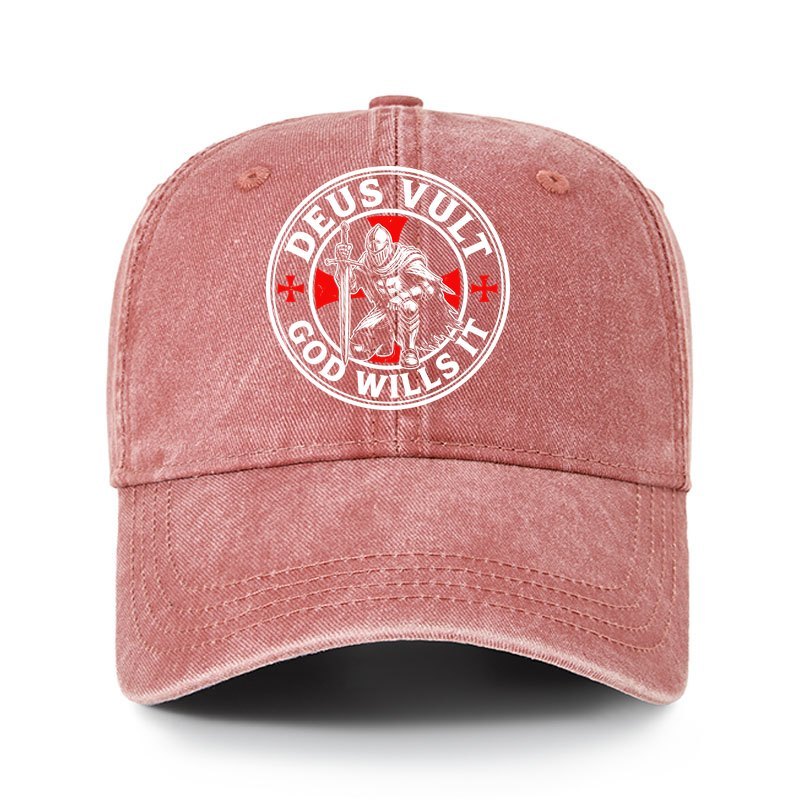 Heritage Washed Cap - Knights Templar Deus Vult