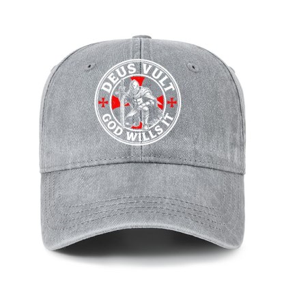 Heritage Washed Cap - Knights Templar Deus Vult