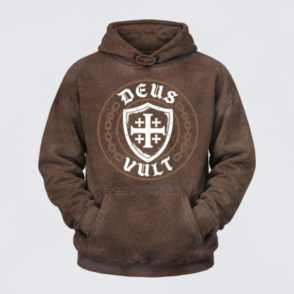 Washed Hoodies-Deus Vult 