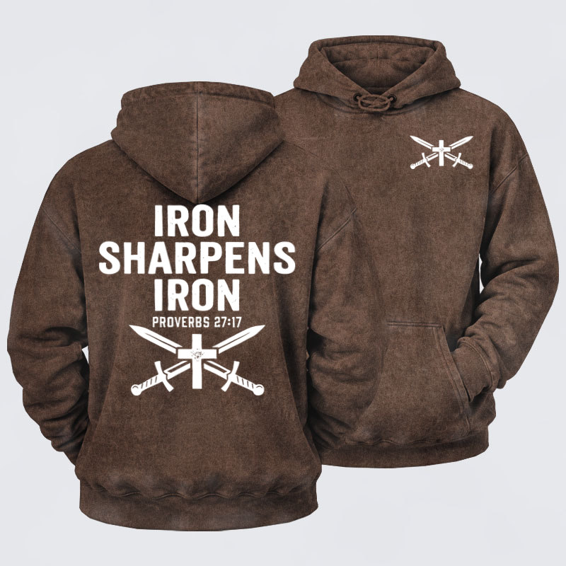 [Copy]Washed Hoodie -Yeshua The King Is Coming Hebrew Name   