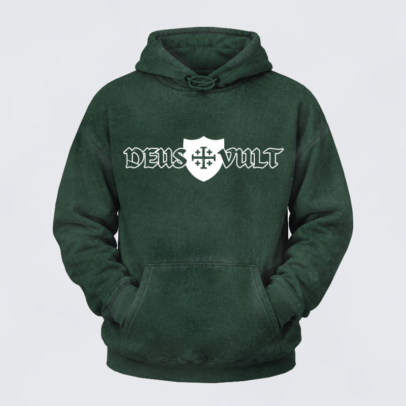 Washed Hoodies-Deus Vult