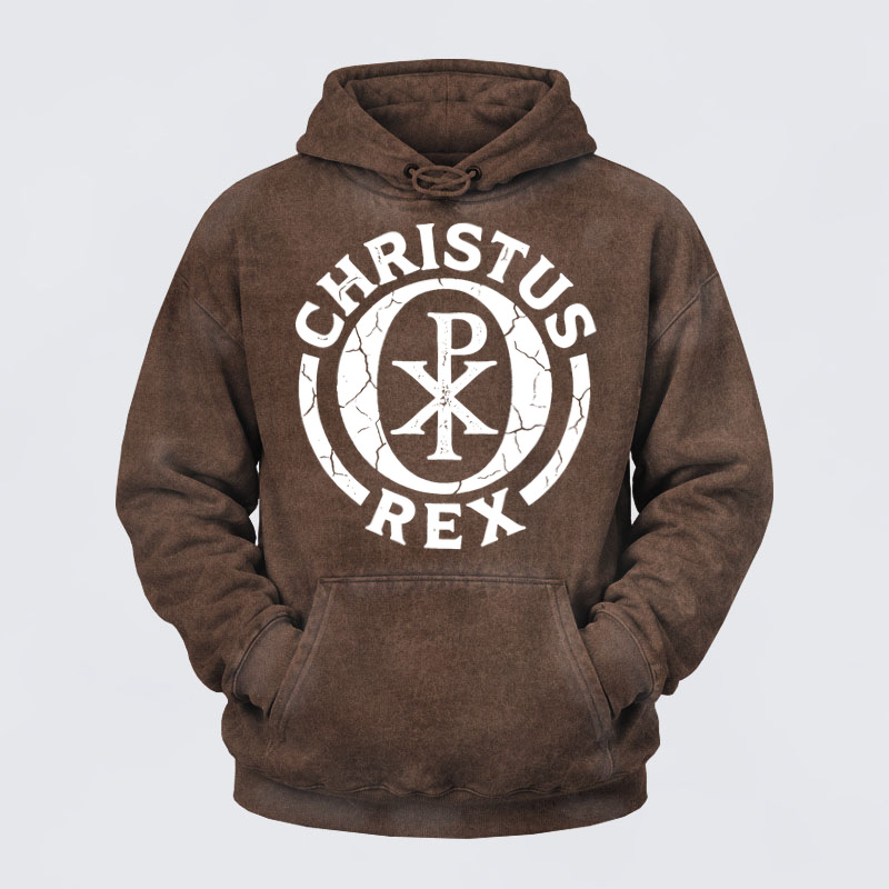 Washed Hoodie-  Ave Christus Rex