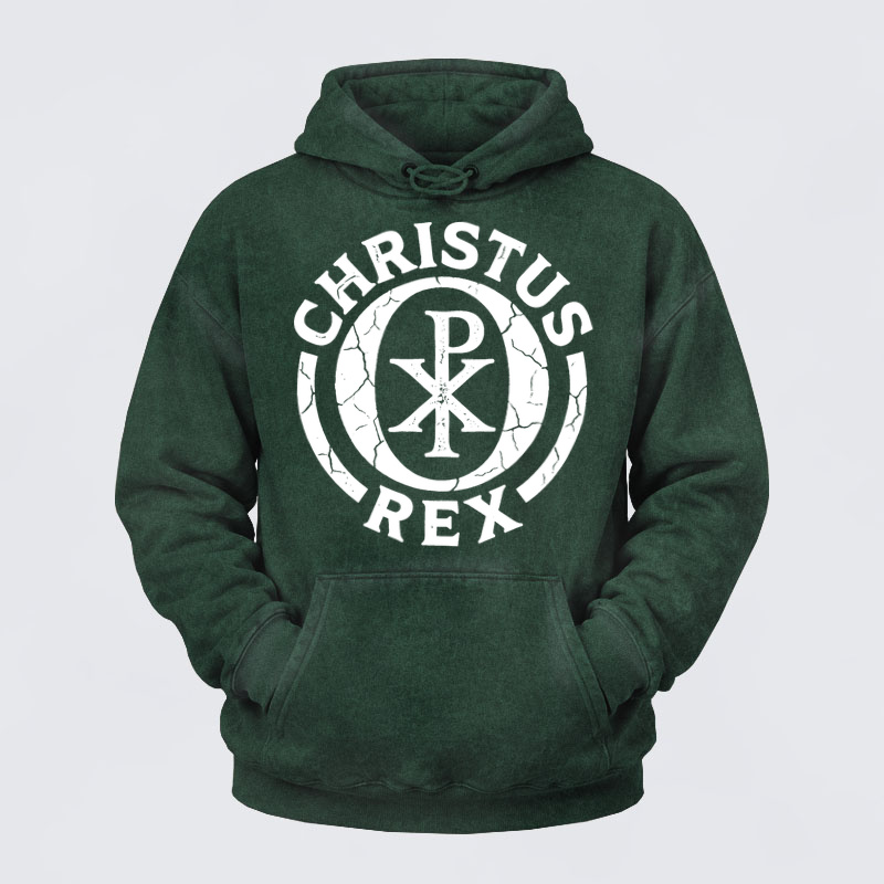 Washed Hoodie-  Ave Christus Rex