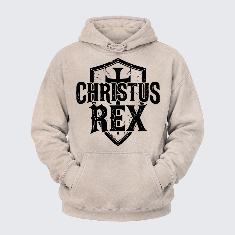 Deus VultWashed Hoodie-  Ave Christus Rex