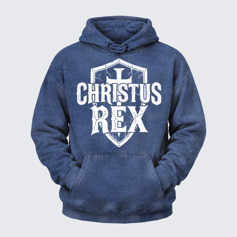Deus VultWashed Hoodie-  Ave Christus Rex
