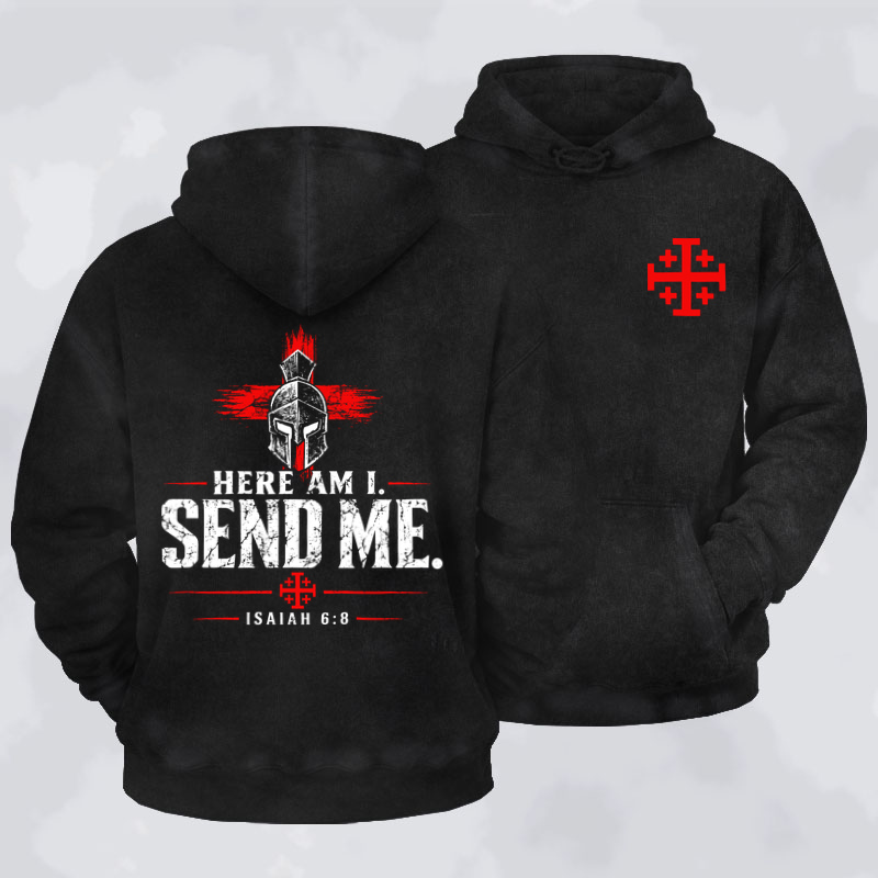 Washed Hoodies- Here I Am Send Me