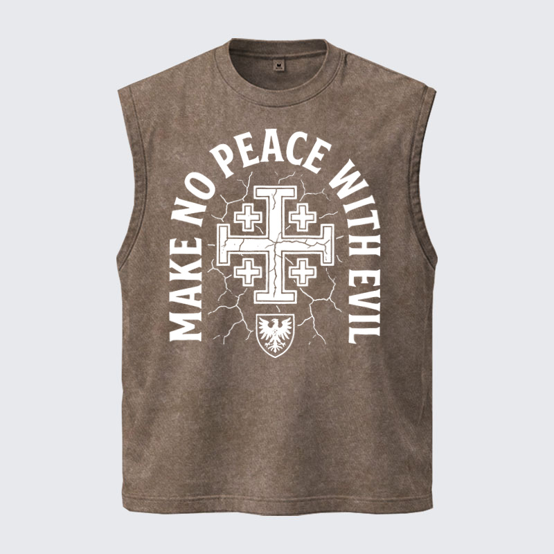 Washed Tanks  -  Make No Peace with Evil Knight Templar Jerusalem Cross