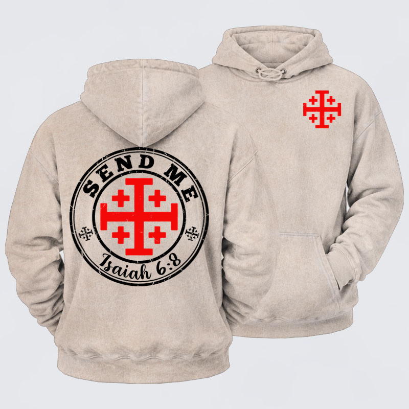 Deus VultWashed Hoodie- Isaiah 6:8 - SEND ME