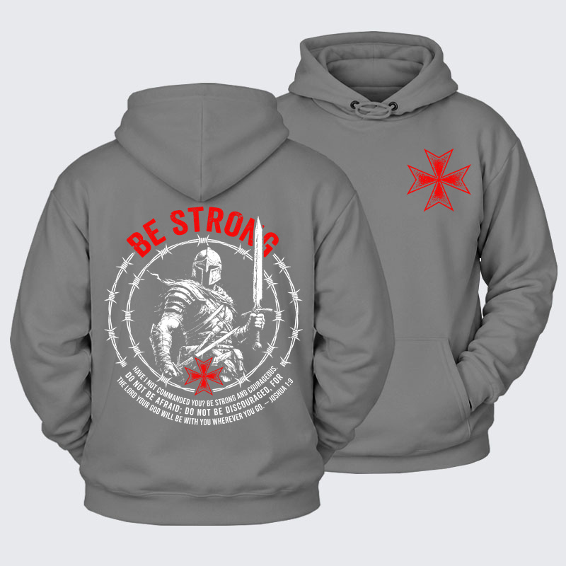 Plush Fleece-Lined Hoodie - Be Strong And Courageous Joshua 1:9