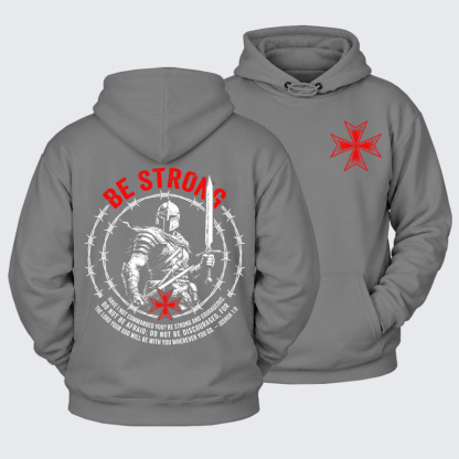 Plush Fleece-Lined Hoodie - Be Strong And Courageous Joshua 1:9