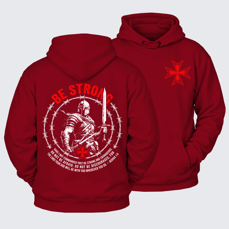 Plush Fleece-Lined Hoodie - Be Strong And Courageous Joshua 1:9