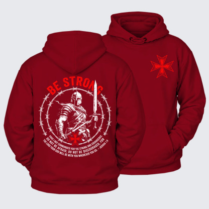 Plush Fleece-Lined Hoodie - Be Strong And Courageous Joshua 1:9