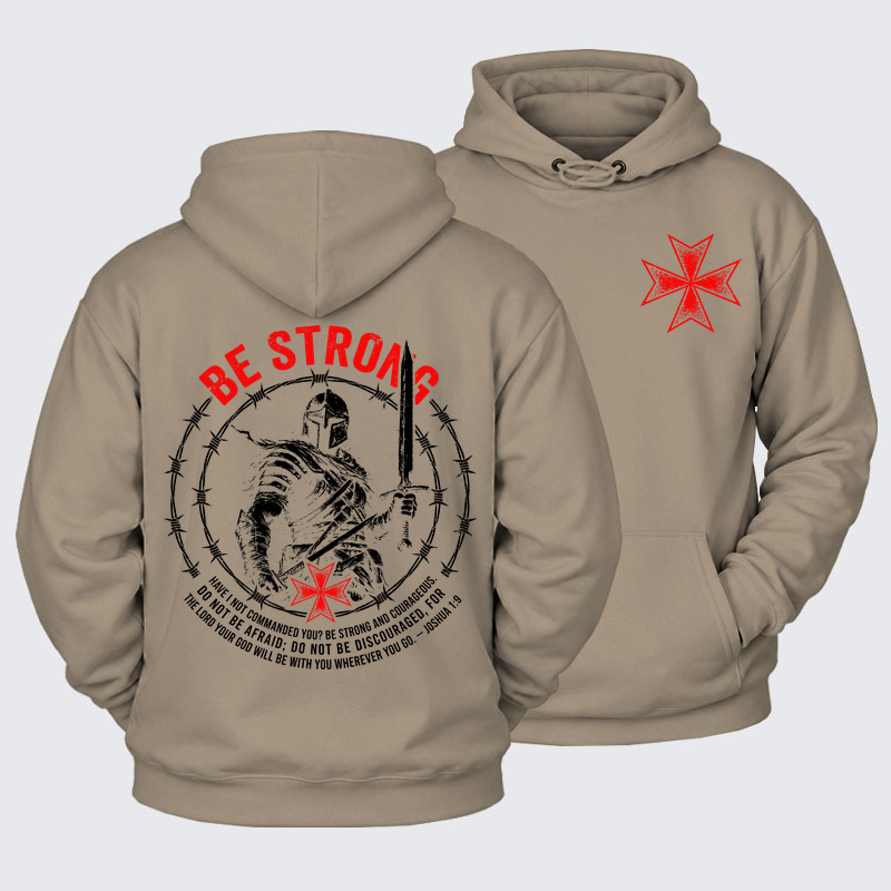 Plush Fleece-Lined Hoodie - Be Strong And Courageous Joshua 1:9