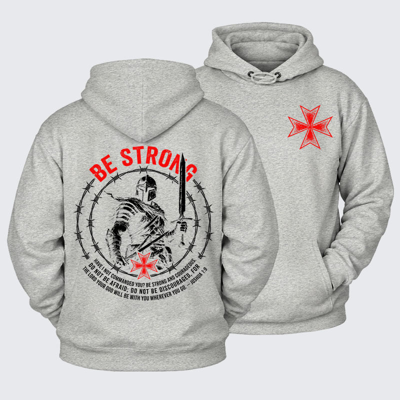 Plush Fleece-Lined Hoodie - Be Strong And Courageous Joshua 1:9