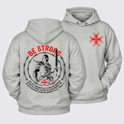 Plush Fleece-Lined Hoodie - Be Strong And Courageous Joshua 1:9
