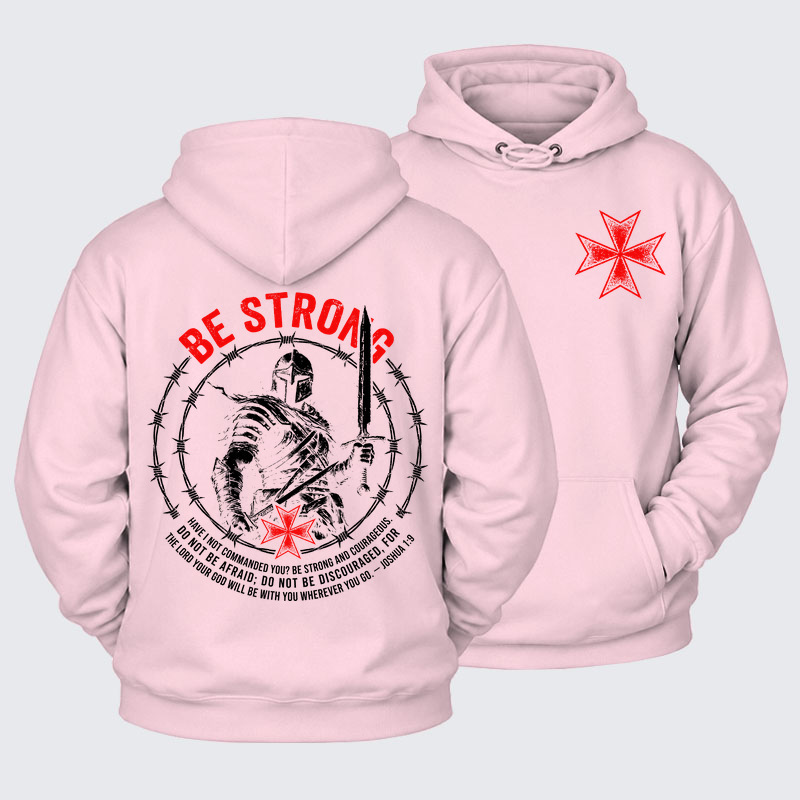 Plush Fleece-Lined Hoodie - Be Strong And Courageous Joshua 1:9