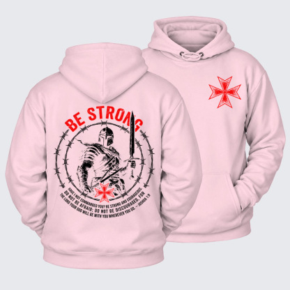 Plush Fleece-Lined Hoodie - Be Strong And Courageous Joshua 1:9