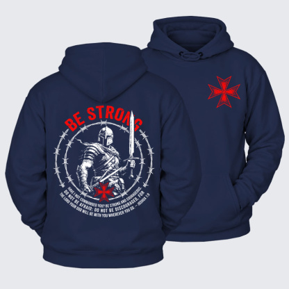 Plush Fleece-Lined Hoodie - Be Strong And Courageous Joshua 1:9