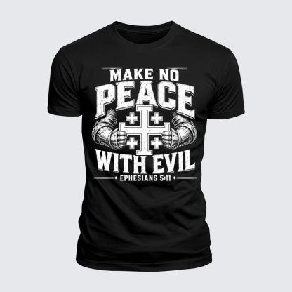 Luxe Mercerized Cotton Tee - Make No Peace with Evil