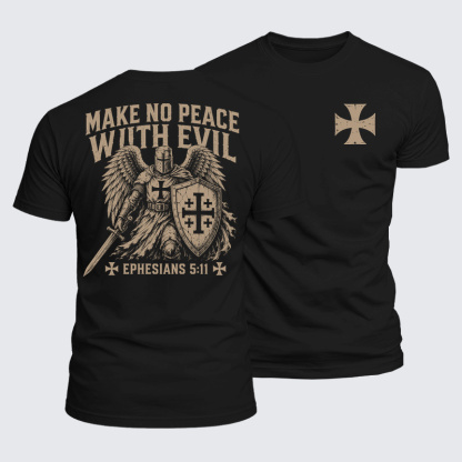 [Copy]Luxe Mercerized Cotton Tee - Make No Peace with Evil