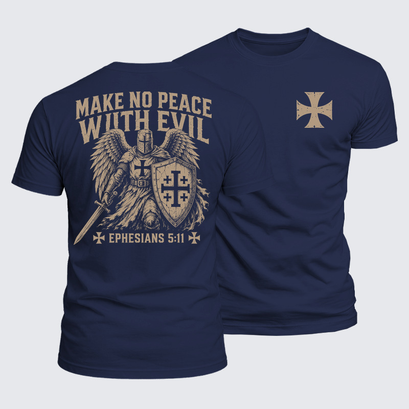 [Copy]Luxe Mercerized Cotton Tee - Make No Peace with Evil