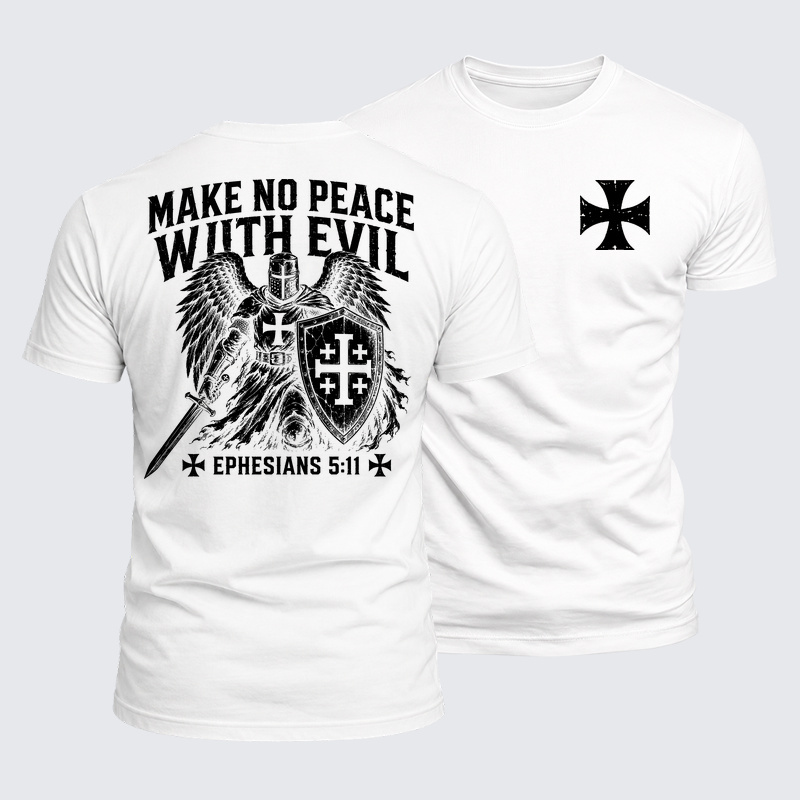 [Copy]Luxe Mercerized Cotton Tee - Make No Peace with Evil